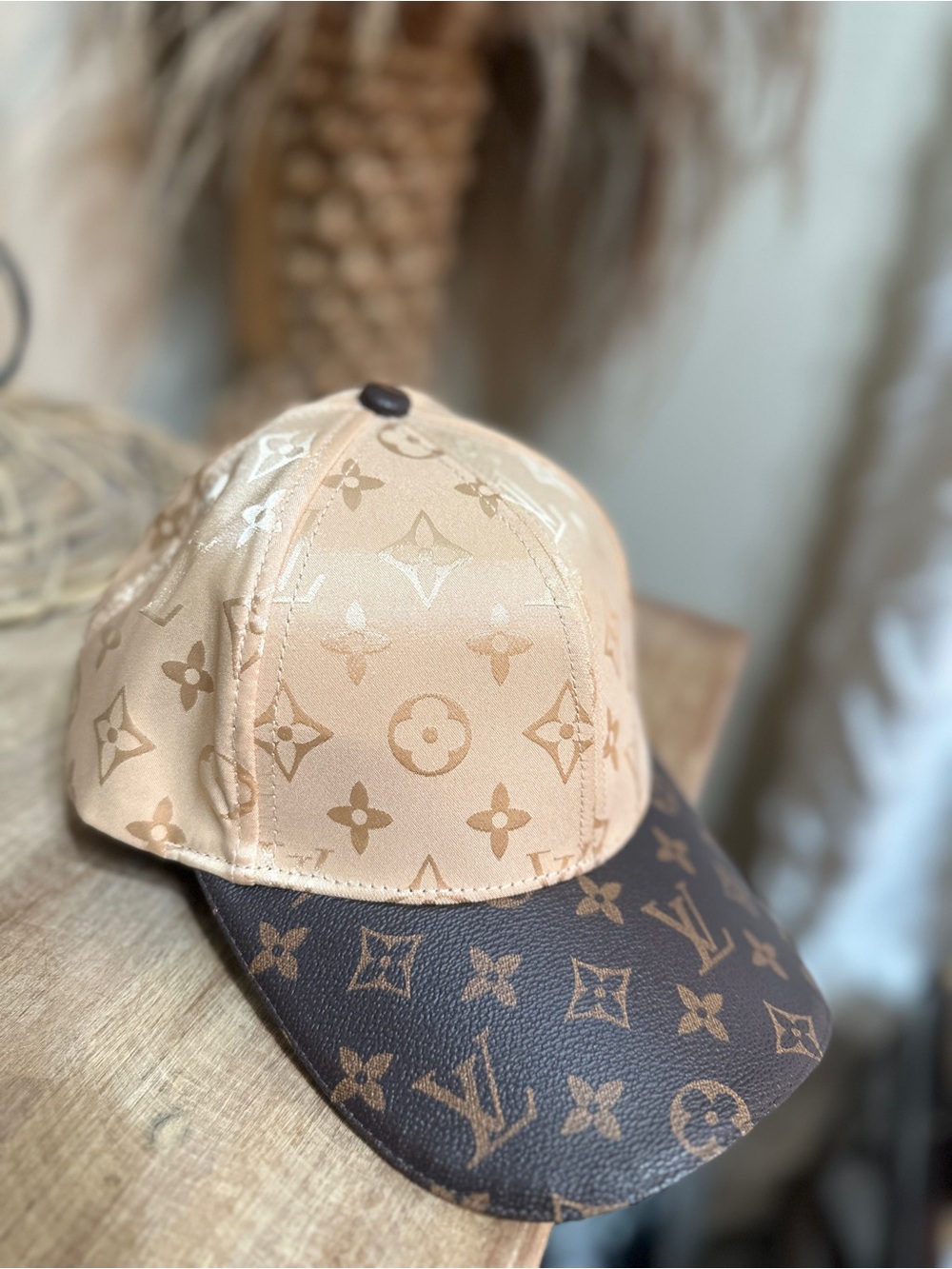 Louis Vuitton Two-Tone Monogram Baseball Cap - Tan & Brown - Picture 3 of 8